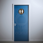 Placa Sinalização Banheiro Sanitário Madeira Homem Mulher