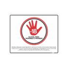 Placa Sinalização Comércio Proibido Venda Álcool Menores 20x2