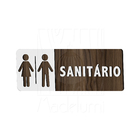 Placa Sinalização Empresa Sanitário Feminino Masculino Porta