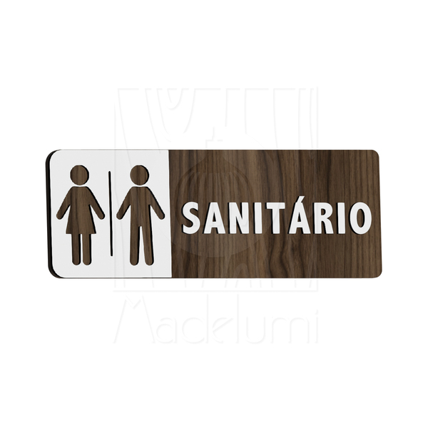 Placa Sinalização Empresa Sanitário Feminino Masculino Porta