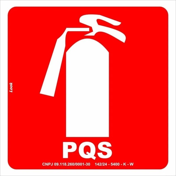 Placa Sinalização Extintor De Incêndio Pó Químico Seco Fotolu