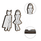 Placa Sinalização Indicativa Banheiro Mulher Homem Decoração