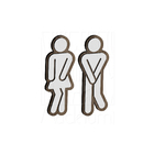 Placa Sinalização Indicativa Banheiro Mulher Homem Porta