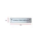 Placa Sinalização Indicativa Consultório Médico 25x5 Cm Acríl