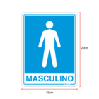 Placa Sinalização Indicativa Sanitário Masculino 15x20 Cm Pvc