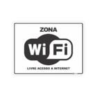 Placa Sinalização Indicativa Zona com Wifi 15x20 Cm Pvc Ultra