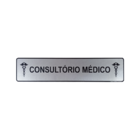 Placa Sinalização Informativa Clínica Médica 25x5 Cm Aluminio