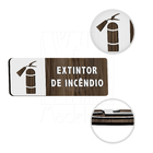 Placa Sinalização Madeira Extintor De Incêndio Indicativo
