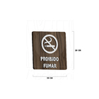 Placa Sinalização Madeira Proibido Fumar Neste Local Sala