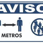 Placa Sinalização Mantenha Distância Evite Aglomeração Tamanh