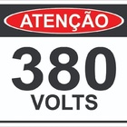 Placa Sinalização Perigo 380 Volts 15x20cm Tamanho 15x20cm