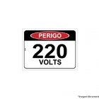 Placa Sinalização Perigo Energia Elétrica 220 Volts Tamanho 1
