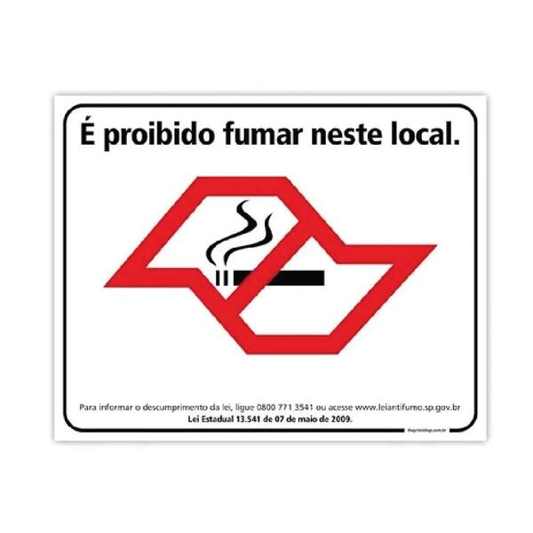 Placa Sinalização Perigo Proibido Fumar Neste Local