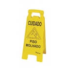 Placa Sinalização Piso Molhado - Compact -  Bralimpia