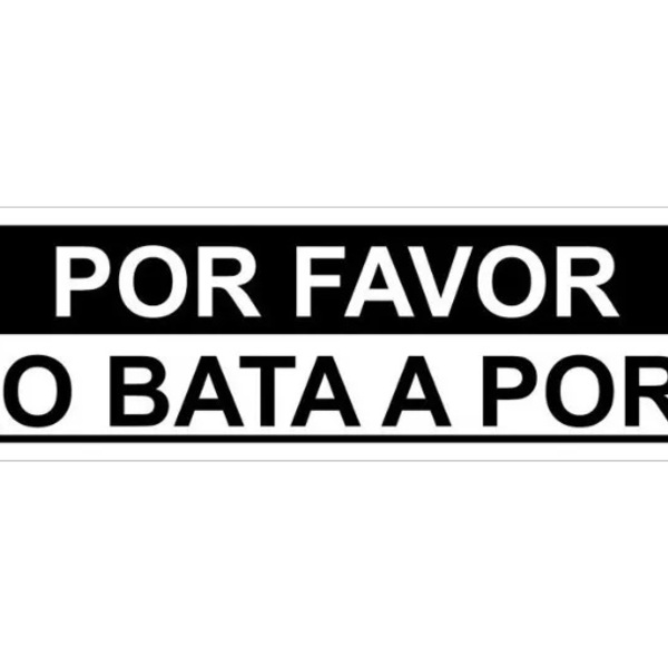 Placa Sinalização Por Favor Não Bata Porta 5x25cm Tamanho 5x25cm