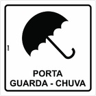 Placa Sinalização Porta Guarda Chuva Tamanho 15x15cm