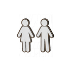 Placa Sinalização Porta Parede Banheiro Masculino Feminino