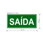 Placa Sinalização Pvc Adesiva Indicativa Saída de Emergência