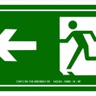 Placa Sinalização S2 Emergência Saída À Esquerda  Fotolumines