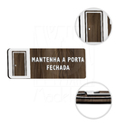 Placa Sinalização Sala Mantenha A Porta Fechada Porta Parede