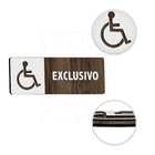 Placa Sinalização Sanitário Banheiro Exclusivo Deficiente