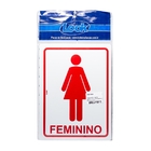 Placa Sinalização Sanitário Banheiro Feminino Wc Tamanho 15x2