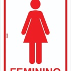 Placa Sinalização Sanitário Banheiro Feminino Wc Tamanho 15x2