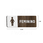 Placa Sinalização Sanitário Empresa Feminino Porta Parede