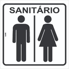 Placa Sinalização Sanitário Unissex Tamanho 15x15cm