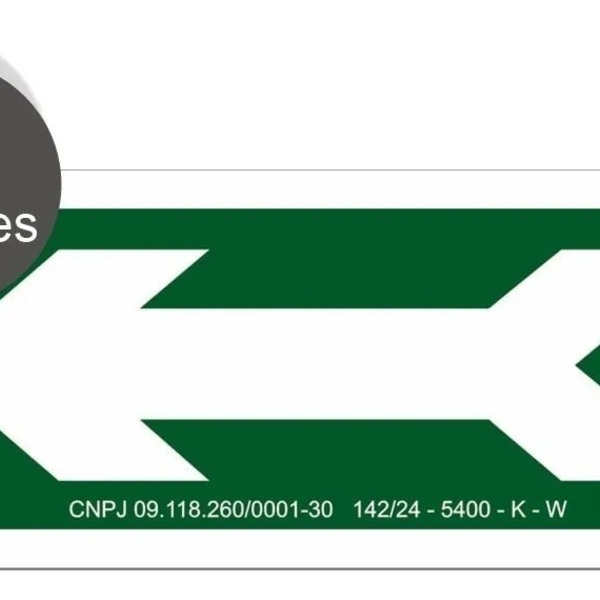 Placa Sinalização Seta Esquerda C1 Fotoluminescente 2 Unid. T