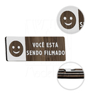 Placa Sinalização Sorria Você Está Sendo Filmado Aviso