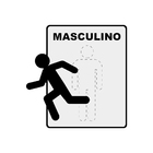 Placa Sinalização Toilette Masculino