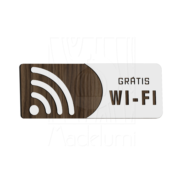 Placa Sinalização Wifi Grátis Local Empresa Aviso Indicativo