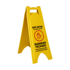 Placa Sinalizadora "banheiro Fechado" (português/inglês)