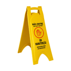 Placa Sinalizadora "em Manutenção" (português/inglês)