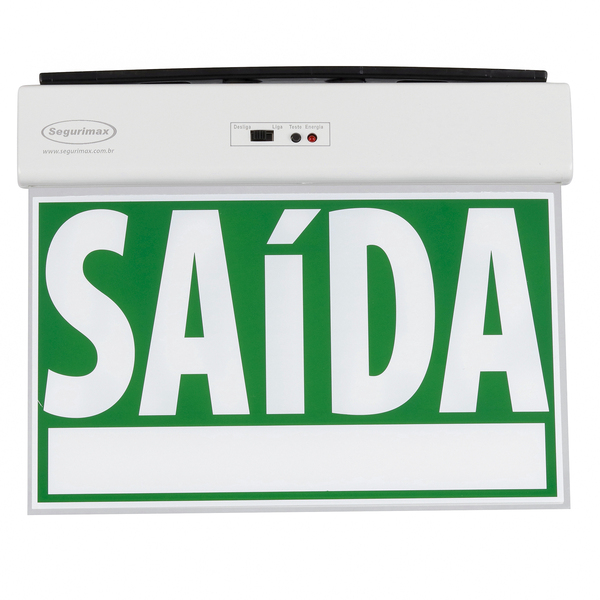 Placa Slim Led "Saída" Polietileno Dupla Face 21,7x38,4cm