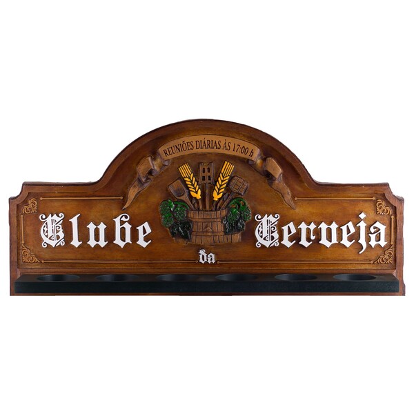 Placa Suporte Copos, Porta-espetos - Clube Da Cerveja