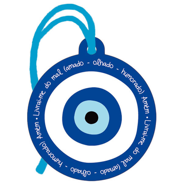 Placa Tag Em Mdf Olho Grego (8x9cm)