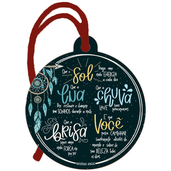 Placa Tag Em Mdf Provérbio Apache (8x9cm)