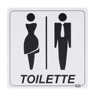 Placa "Toilette (Homem/Mulher)" Plástico 15x15cm