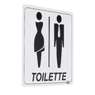 Placa "Toilette (Homem/Mulher)" Plástico 15x15cm