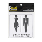 Placa "Toilette (Homem/Mulher)" Plástico 15x15cm