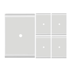 Placa Tramontina 4x2 1 Furo P/ Fio C/ Suporte Liz - Kit 5 Un