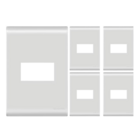 Placa Tramontina 4x2 1 Módulo Horizontal Liz - Kit 5 Un