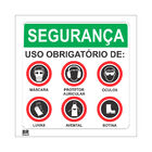 Placa Uso Obrigatório De Epi's 20x20cm Br Controll