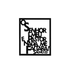 Placa Vazada Retrato Dizeres Cristã  Mdf