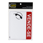 Placa "Vende-Se" Plástico 23x18cm