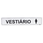 Placa "Vestiário Feminino" Plástico 5x25cm