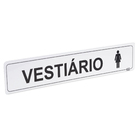 Placa "Vestiário Feminino" Plástico 5x25cm