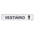 Placa "Vestiário Masculino" Plástico 5x25cm